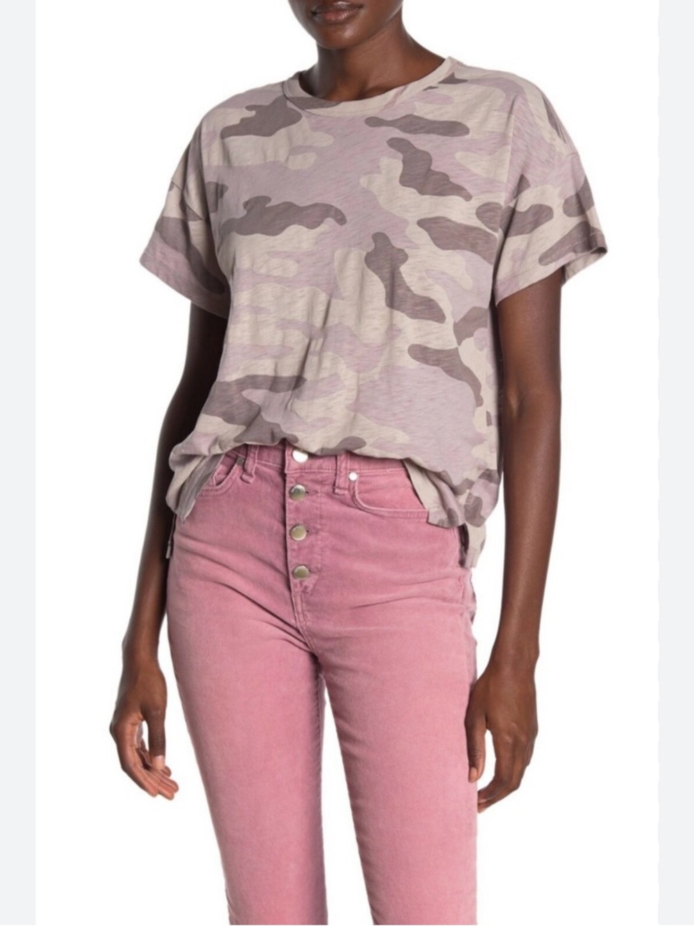 Rag & Bone New York Camo Vintage
Tee Shirt Top pima cotton